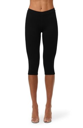 Naked Wardrobe Smooth Capri Leggings in Black at Nordstrom, Size X-Small