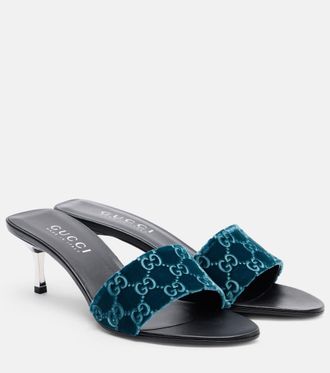 Gucci GG velvet mules
