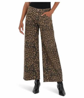 Kut from the Kloth Meg High Rise Wide Leg Jeans In Wood