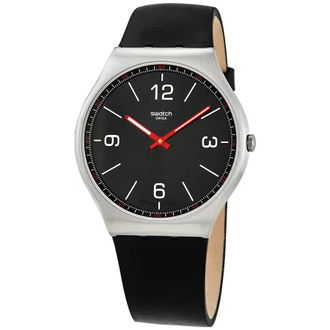 Swatch SKINBLACK Quartz Black Dial Mens Watch SS07S100