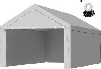 OEM Toldo De Repuesto Para Cochera De 365x601 Cm, Carpa De Garaje Para Coche Con Paredes Laterales, Refugio Para Veh&iacute;culos Tela De Polietileno Resistente 