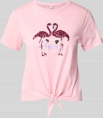 Only Regular Fit T-Shirt aus reiner Baumwolle Modell DORA LIFE in Hellrosa, Gr&ouml;&szlig;e XL