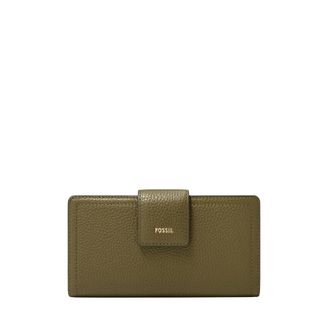 Fossil Logan Womens Green Leather Clutch, SL7830316