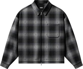 Vans Larkspur Zip Plaid Flannel Shirt - Heren - Zomerjassen - Zwart - L - Katoen - Jassen