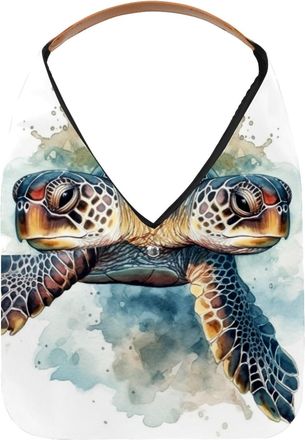 Generic Sea Turtle Reusable Lightweight Grocery Bags - Foldable Into Compact Pouch, Washable & Sturdy, Multipurpose for Shopping and Travel