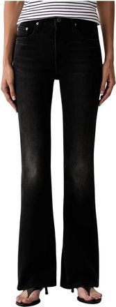 Levi's 726 HR Flare Jeans - Dames - Flared Jeans - Zwart - W25 L30 - Katoen - Jeans