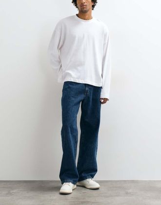 Abercrombie & Fitch jeans baggy fit lavaggio blu scuro vintage