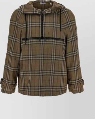 Burberry layered plaid hooded jacket