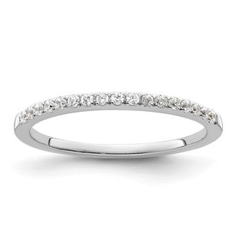 Diamond2Deal 14k White Gold Lab Grown Diamond Wedding Band Ring 0.17Ct Clarity- VS Color- G-H
