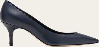 Manolo Blahnik Kietta Leather Stiletto Pumps