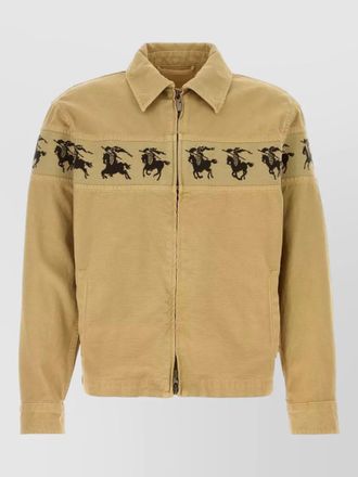 Burberry denim jacket point collar button cuffs adjustable
