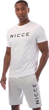 Nicce London Heren Aberdeen Loungewear Set (Wit/Grijs)