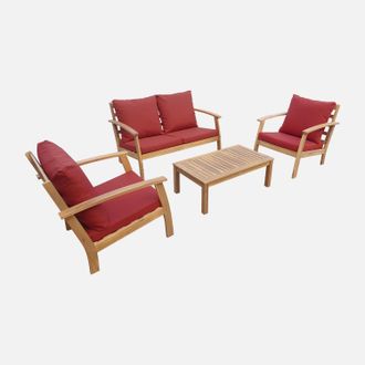 Sweeek Conjunto De Jard&iacute;n De Madera, 4 Plazas