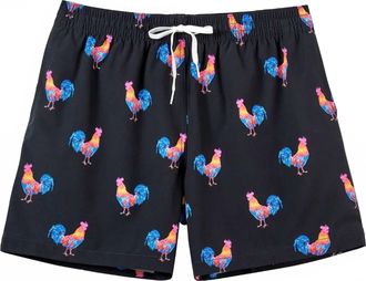 Chubbies Mens Classic Lined Swim Trunk In Cockadoodle Doozies