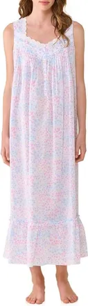 Eileen West Sleeveless Cotton Woven Lawn Ballet Nightgown in Watercolor at Nordstrom, Size X-Small