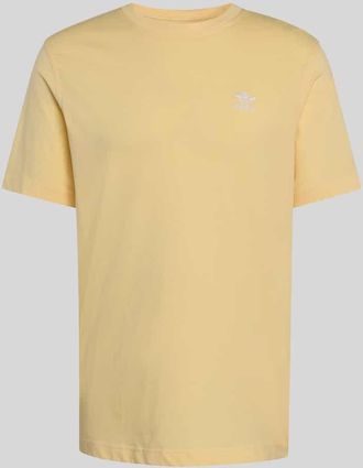 adidas Originals Regular Fit T-Shirt aus reiner Baumwolle mit Logo-Stitching in Hellgelb, Gr&ouml;&szlig;e XXL