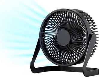 No Brand Mini Ventilador Con Alimentaci&oacute;n Usb - Ventilador De Escritorio Silencioso - Dos Velocidades, Potente Flujo De Aire - Rotaci&oacute;n De 360&deg; - Ideal Para Of