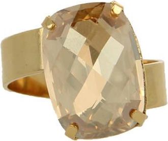 Rodrigo Otazu gold plated ring met Swarovski kristal Lady Di