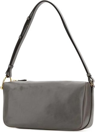 Gucci Womens With Shoulder Bag Gray Calf Skin