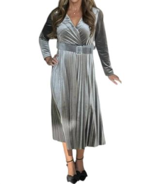 Astrid Franklin Midi Dress In Charcoal