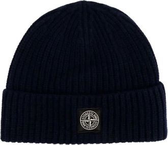 Stone Island Blauwe Stijlvolle Hoeden Collectie - Heren - Hoeden - Blauw - ONE Size - Accessoires