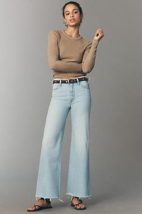 Mother Hustler Roller Skimp High-Rise Wide-Leg Jeans