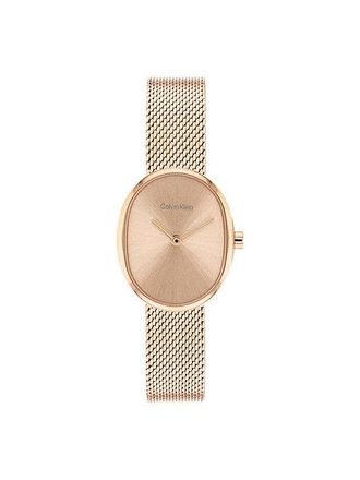 Calvin Klein Reloj Ovalado De Acero Chapado En Oro Rosa Euphoria