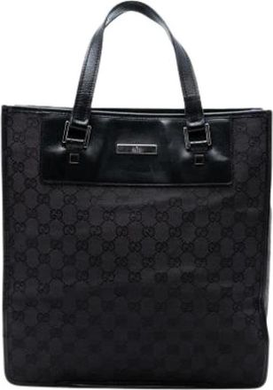 Gucci Pre-owned Vintage Tote Bag - Dames - Vintage Shopper - Zwart - ONE Size - Leer - Vintage