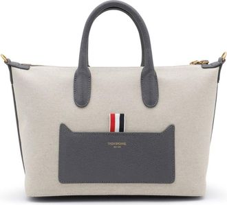 Thom Browne Sand Canvas Duffle Small Handbag