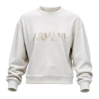 A|X Armani Exchange Crewneck Sweatshirt - Dames - Sweatshirts - Beige - L - Polyester - Hoodies & sweatvesten