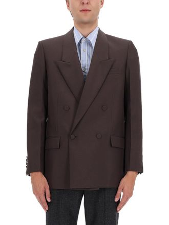 Gucci Double-Breasted Blazer - Brown