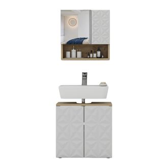 Vicco Conjunto De Muebles De Ba&ntilde;o Edge, Blanco, 2 Piezas
