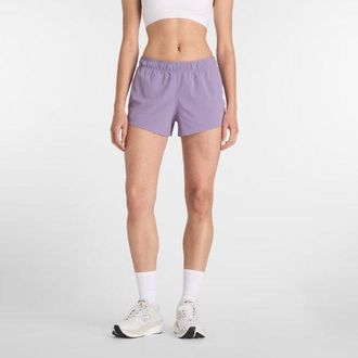 New Balance Donna RC Short 3 in Viola, Politessuto, Taglia XS