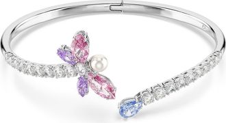 Swarovski x Ariana Grande Multicolor Crystal Bangle in Silver/Multi at Nordstrom, Size Medium