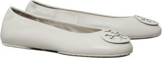 Tory Burch Reva Travel Ballet Flat in Ash Cloud at Nordstrom, Size 10.5