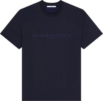 Givenchy Paris Jacquard T-Shirt - Heren - T-shirts - Blauw - S - Tops