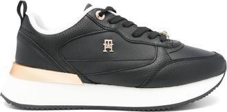 Tommy Hilfiger logo-appliqué sneakers - Black