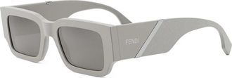 Fendi Grey Mirror Square Mens Sunglasses FE40131I 20C 51