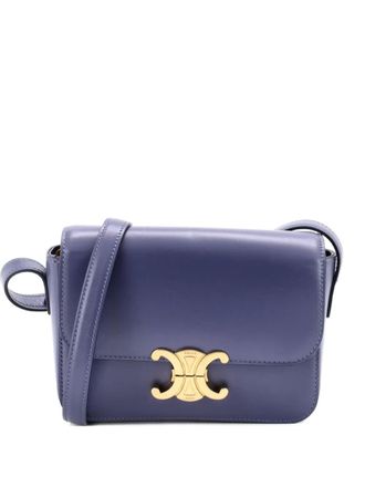 Celine Triomphe Shoulder Bag Smooth Calfskin Nano crossbody bag - Blu