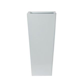Nearly Natural 22-in Decorative Metal Tower Planter in White at Nordstrom