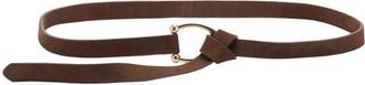 Mango Skinny Suede Belt in Brown at Nordstrom, Size Medium