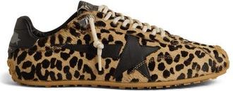 Golden Goose Marathon Speed Genuine Calf Hair Sneaker in Brown And Black Leo/Black at Nordstrom, Size 11Us