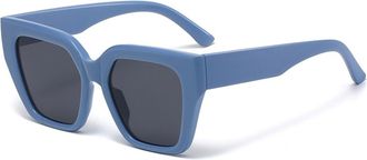 Generic Men Square Vacation Sunglasses Outdoor Sports Women Commuter Sun Glasses(Blue)