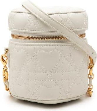 Dior Pre-owned Dior DiorAmour Micro Lambskin Cannage Heart Vanity Case with Chain Ladies UWSXANPDIMV41ZQD