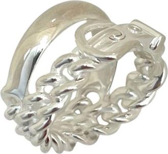 Herm&egrave;s Silver Silver 925 Band Ring (Pre-Owned)