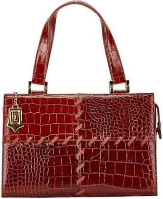 Saint Laurent Pre-owned Handbags, female, Brown, Size: ONE SIZE Pre-owned Leather handbags