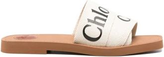 Chlo&eacute; Slippers - Dames - Sandalen - Wit - 37 EU - Schoenen