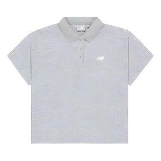 New Balance (WMNS) New Balance Short Sleeve Polo Asia Sizing Grey NFE21032-MGR