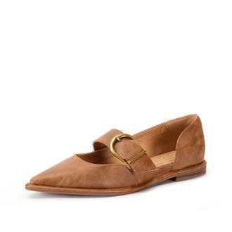Yellow Box Womens Romeria T Flats In Tan