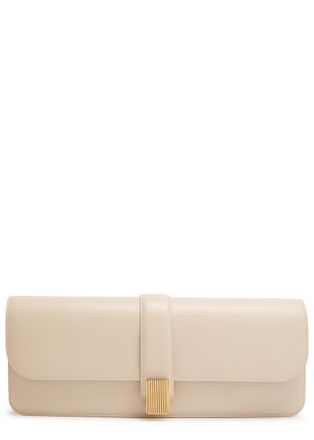 Khaite Blake Leather Clutch - White - One Size